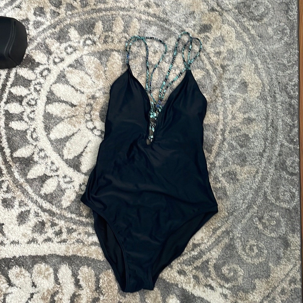 Ibiza Swimwear Size L Black One Piece